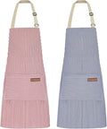 2Pack Adjustable Kitchen Apron for Women Men by ZAIORD