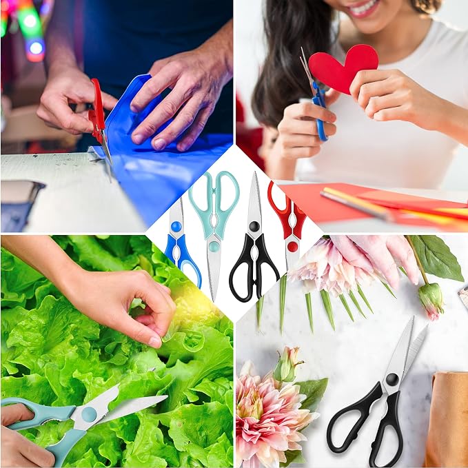 Light Green Kitchen Shears, Rkqoa Kitchen Scissors Heavy Duty Cooking Scissors - Image 7
