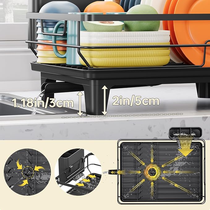 TOOLF Dish Drying Rack, Small Dish Racks - Image 6
