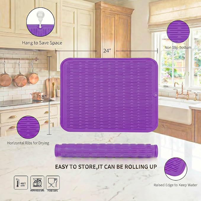 MicoYang Silicone Dish Drying Mat - Image 2