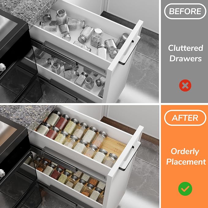 AMBIRD Bamboo Spice Drawer Organizer - Image 3