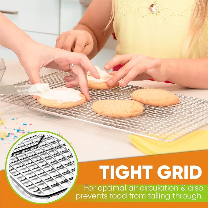 Spring Chef 10" x 15" Stainless Steel Cooling Racks - Image 7