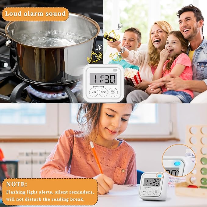 Timer, Kitchen Timers for Cooking Classroom Timer for Kids Teachers Digital - Image 2