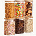 6-Pack Glass Food Storage Jars Set, 37oz Airtight Clear Canisters by YUNCANG