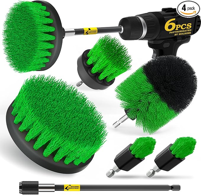 Holikme 6Pack Drill Brush Power Scrubber Cleaning Brush Extended Long by Holikme