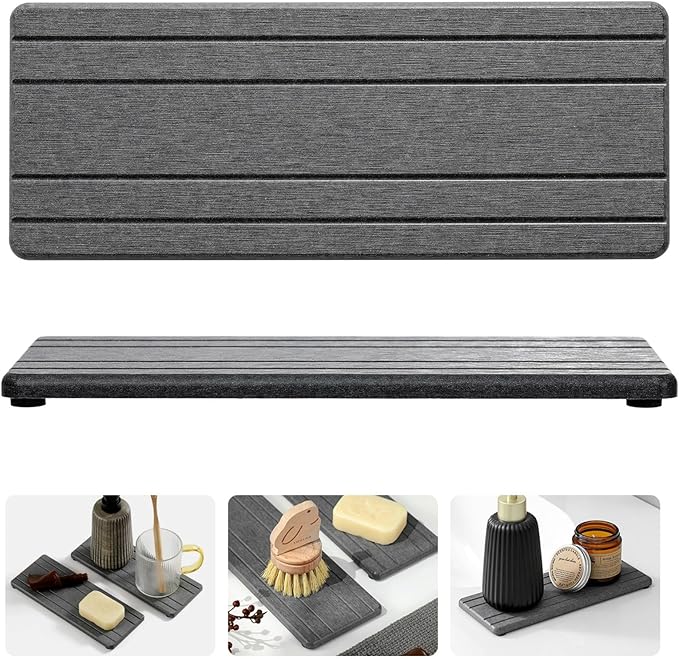 Razborci 2PCS Diatomite Quick Stone Drying Tray Mat by Razborci