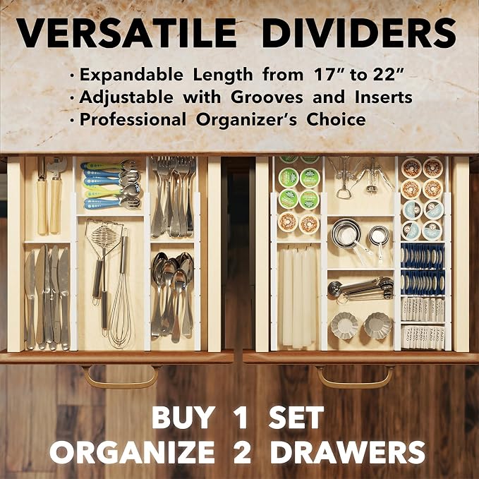 SpaceAid Bamboo Drawer Dividers - Image 5