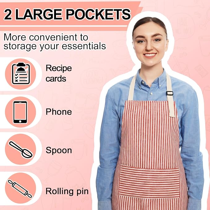 Janmercy 24 Pcs Aprons for Women Men - Image 3