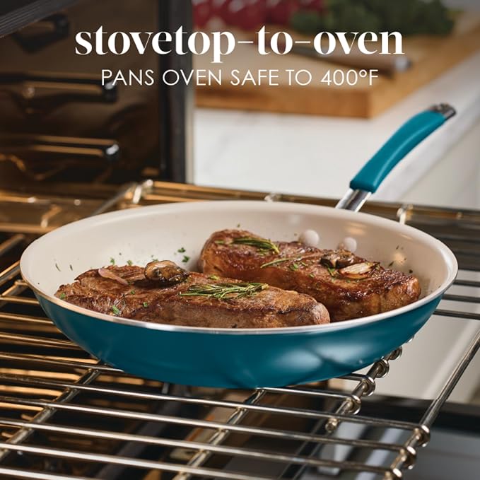 Rachael Ray Cucina Ceramic Nonstick Frying Pan/Skillet, 12.5 Inch Non Stick - Image 5