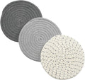 Potholders Set Trivets Set 100% Pure Cotton Thread Weave Hot Pot Holders Set by Jennice+House