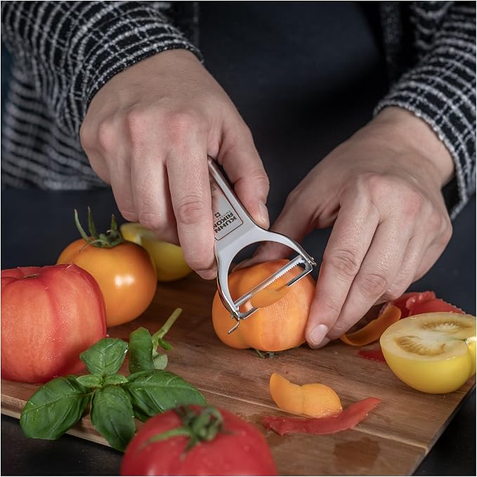 Kuhn Rikon "Swiss Metallic" Piranha Cross Peeler - Image 4