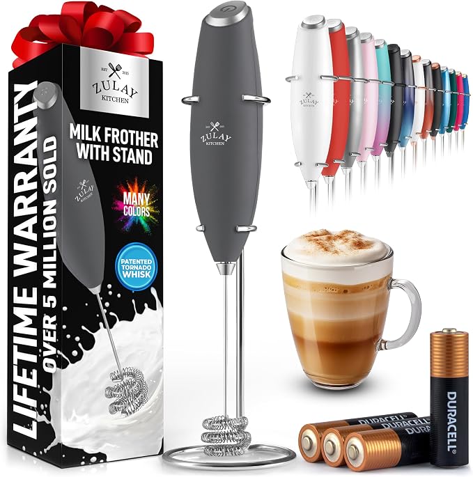 Zulay Kitchen Patented Tornado Triple Whisk Milk Frother by ZulayKitchen