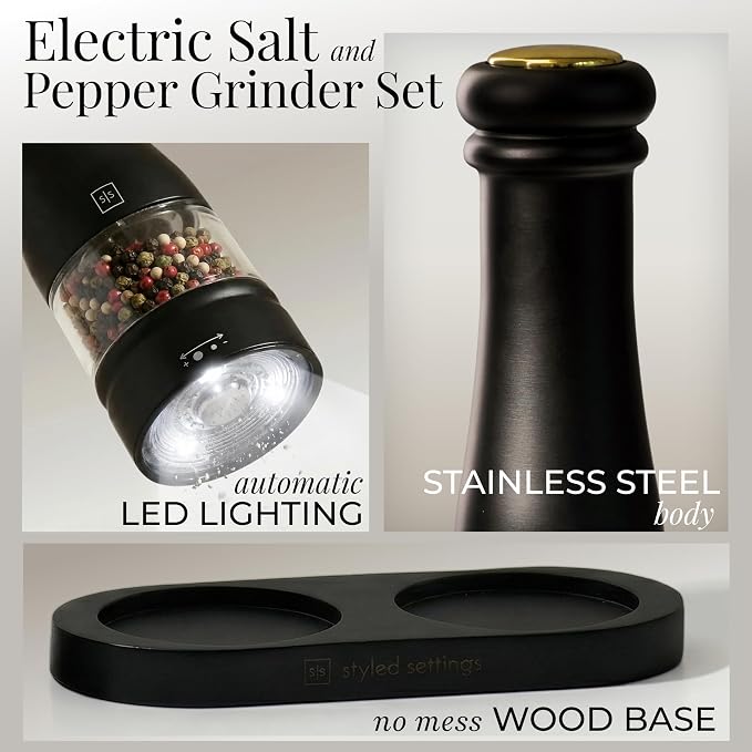 Electric Salt and Pepper Grinder Set - Image 5