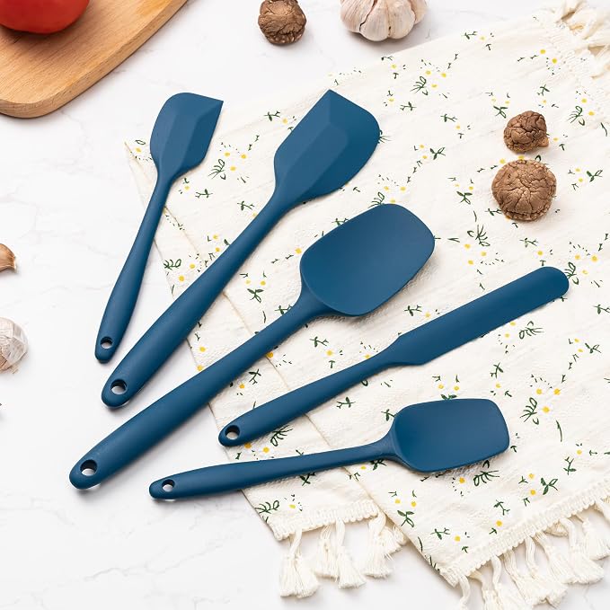 Silicone Spatula Set, 5 Piece Food Grade Rubber Spatulas - Image 6