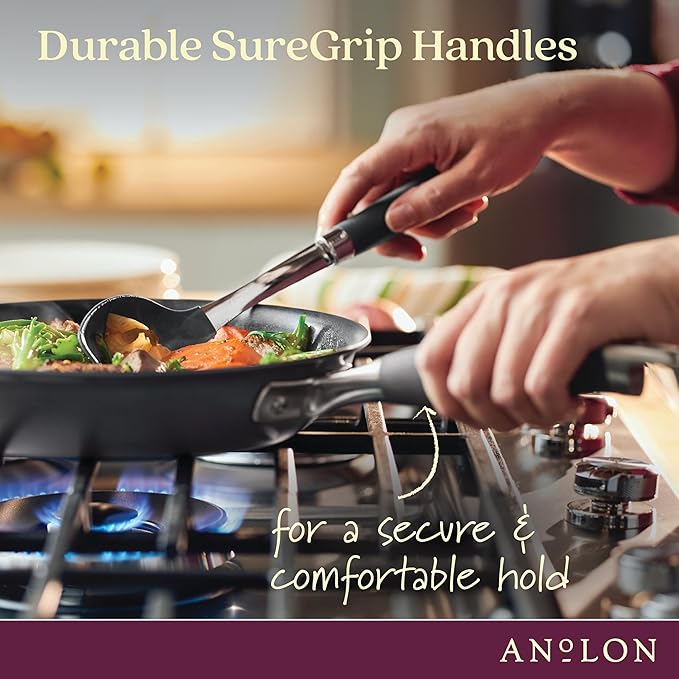 Anolon Advanced Home Hard Anodized Nonstick Frying Pan, 14.5 Inch – Large - Image 3