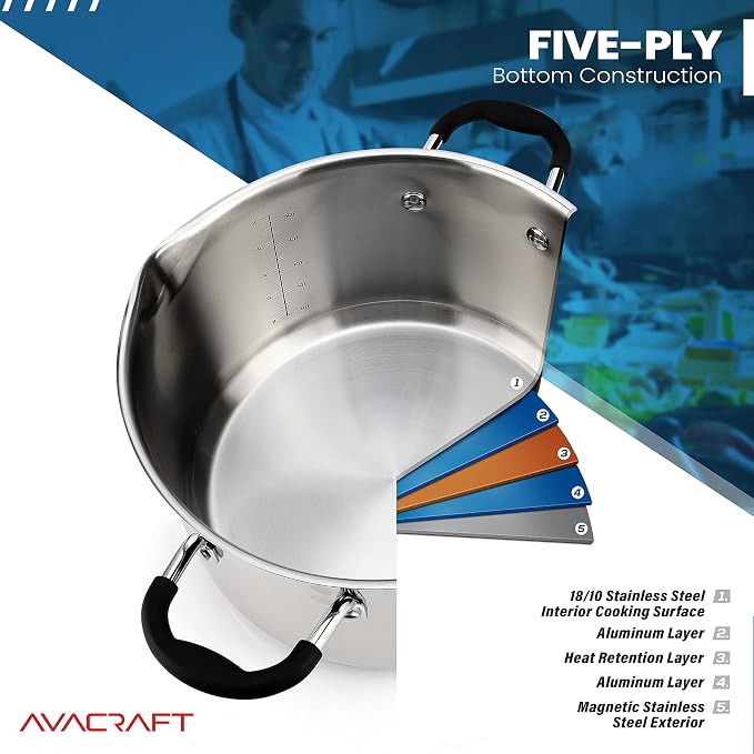 AVACRAFT Stainless Steel Stockpot - Image 6