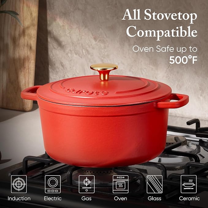 CAROTE Enameled Cast Iron Dutch Oven Pot - Image 3