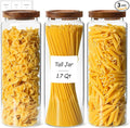 ComSaf 3Pcs Airtight Glass Pasta Storage Containers by ComSaf