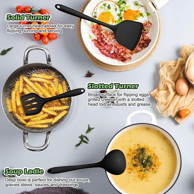 Silicone Cooking Utensil Set, Homikit 15pcs Kitchen Utensils - Image 6