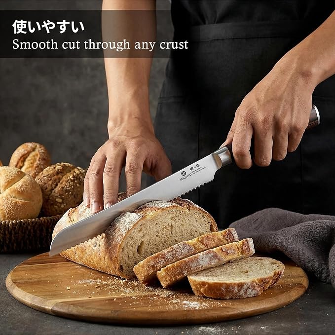 imarku 10 Inch Bread Knife for Homemade Bread Sourdough, German High Carbon - Image 9