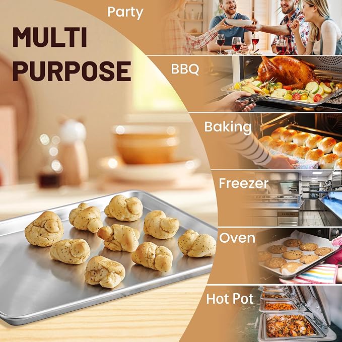 BIEAMA 6 Pack 15" × 21" Baking Sheet Pan Aluminum Commercial cookie sheets - Image 9