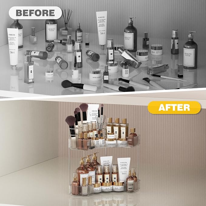 Asayuee 2-Tier Corner Bathroom Counter Organizer - Image 7