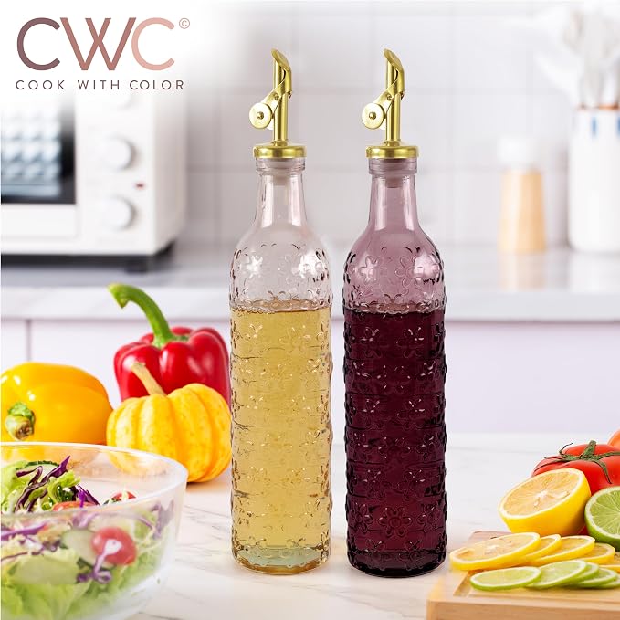 COOK WITH COLOR Glass Olive Oil Bottle Dispenser - Image 8