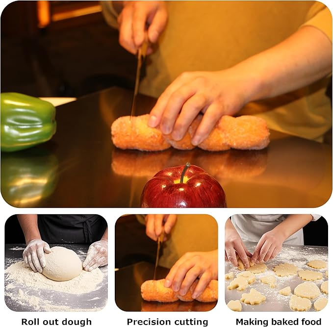 Stainless Steel Cutting Boards for Kitchen, Kneading Cutting Board Mats - Image 7