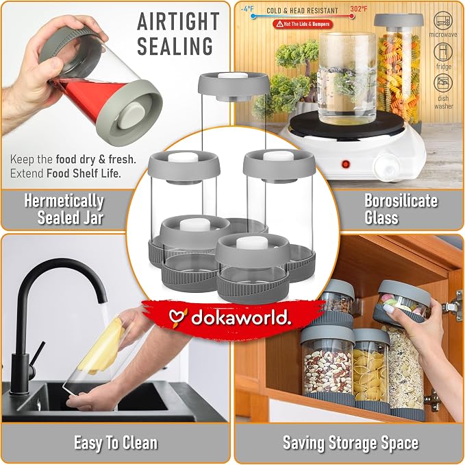 Glass Canisters Set - Image 6