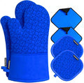 Oven Mitts and Pot Holders Sets 6pcs, Kitchen Oven Glove, High Heat Resistant by OvenMitts
