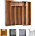 Bellsal Acacia Silverware Organizer Kitchen Drawer Organizer Expandable Bamboo by Bellsal