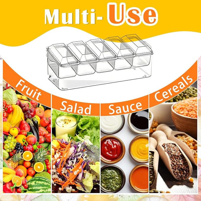 ARSTPEOE Condiment Tray, Chilled Condiment Server - Image 5