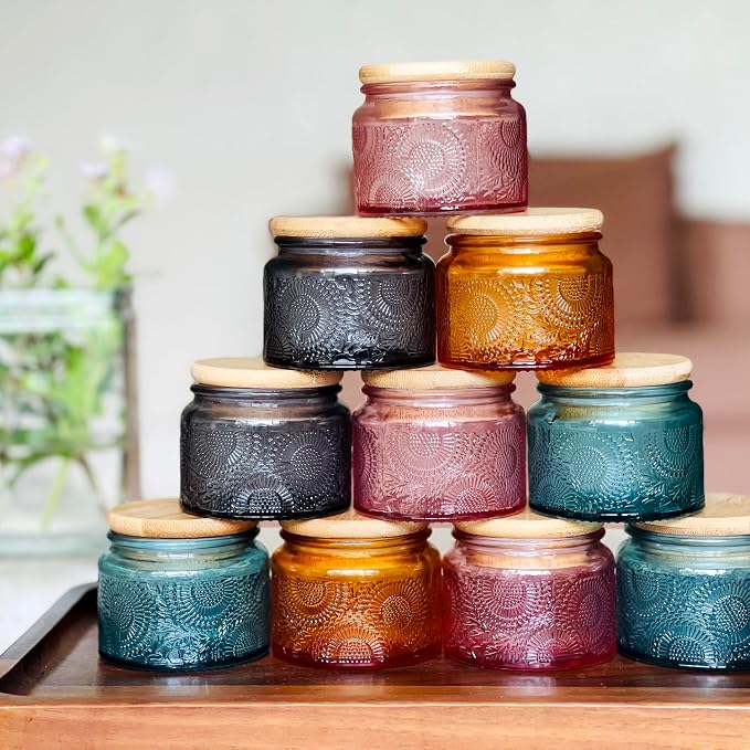 4 oz Colored Mini Glass Jars - Image 8