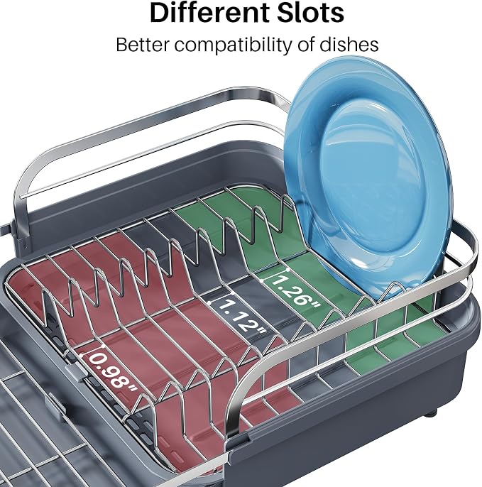 SNTD Dish Drying Rack, Expandable Dish Rack - Image 7