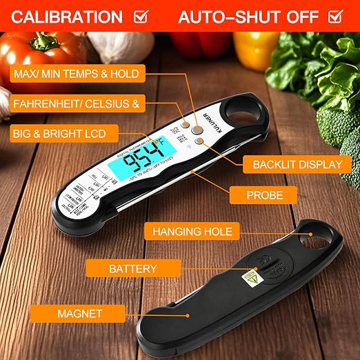 KULUNER TP-01 Waterproof Digital Instant Read Meat Thermometer - Image 4
