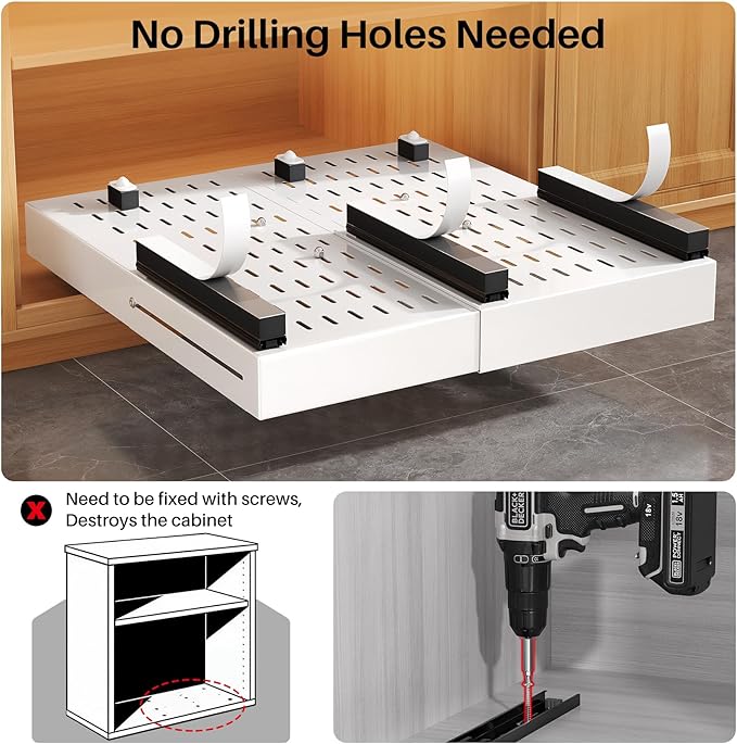 2 Pack Pull out Cabinet Organizer, Expandable Width, Depth - Image 7