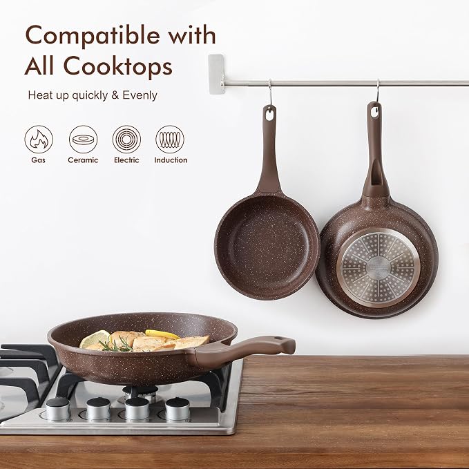 SENSARTE Nonstick Frying Pan Skillet, Omelette Pan, Healthy Stone Cookware - Image 3
