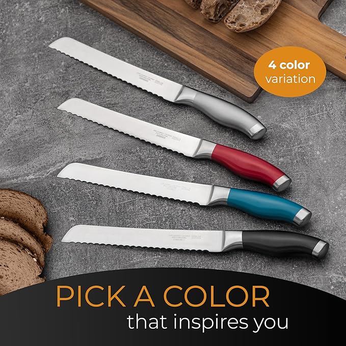 Orblue Serrated Bread Knife Ultra-Sharp Stainless Steel Professional Grade - Image 8