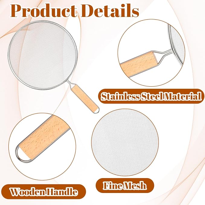 8.3Inch Grease Splatter Screen, Stainless Steel Splatter Screen - Image 4