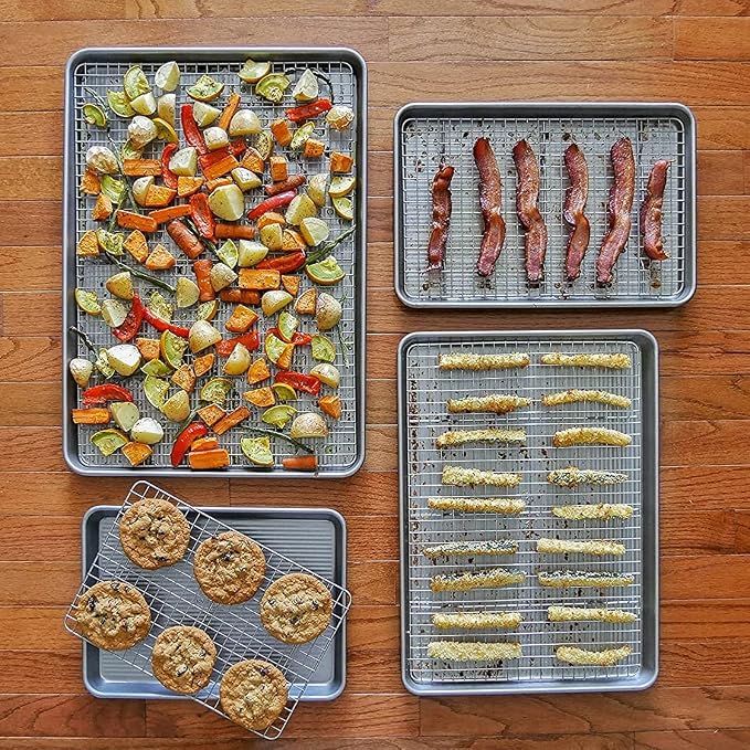 USA Pan Bakeware Half Sheet Baking Pan and Bakeable Nonstick and Cooling Rack - Image 6