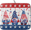 Giwawa 4th of July Gnomes Dish Drying Mat 16x18 inch Patriotic Elf Usa Stars by Giwawa