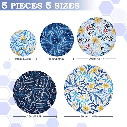 5-Size Reusable Beeswax Bowl Covers - Image 2