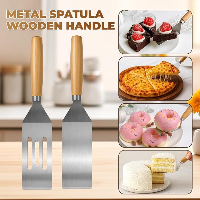 2-Piece Small Stainless Steel Spatula Set - Image 3