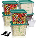6QT NSF Food Storage Containers: 6PCS Commercial Clear Food Storage Containers by SVKLHY