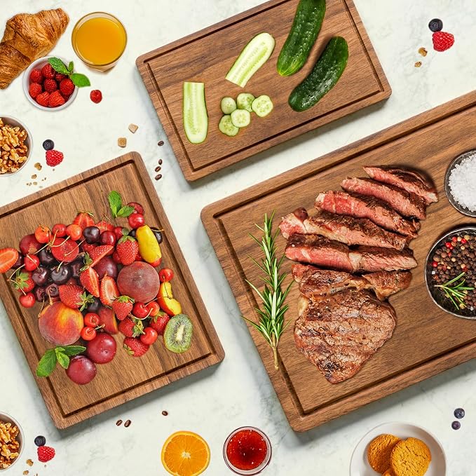 Acacia Wood Cutting Boards Set of 3 - Image 5