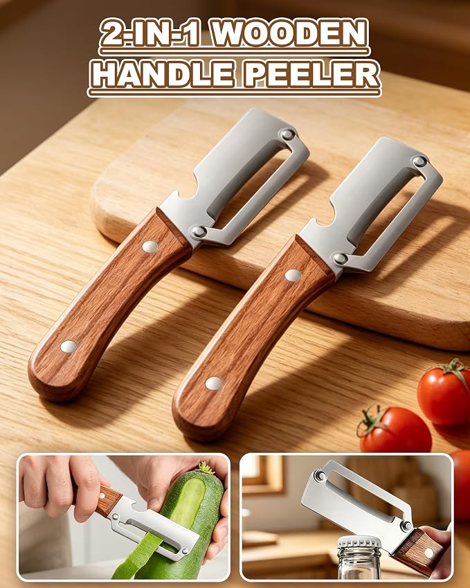 2 Pack Multi-Functional Stainless Steel Thickened Fruit Peeler Knife - Image 3