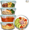 Vtopmart 5Pack 22oz Glass Storage Containers by Vtopmart