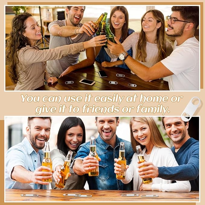 30 Pcs Flat Bottle Opener 3.5 x 1.18 inches Stainless Steel Beer bottle Openers - Image 6