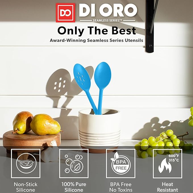 DI ORO Silicone Mixing & Serving Spoons - Image 2