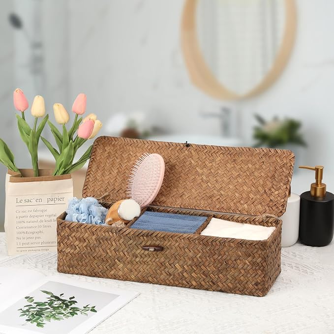 Hipiwe Handwoven Seagrass Storage Basket - Image 4